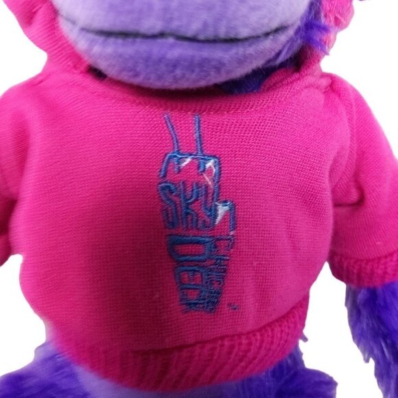 The Petting Zoo Sky Deck Chicago Purple Hanging Monkey Plush Hoodie 2014 19.5" - Picture 2 of 7